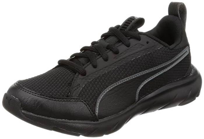 Puma Softride Flex Lace Wide Black-Black Running Shoe