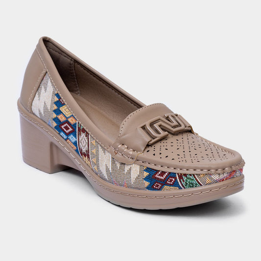 Women Fabric Fashion Loafers With Buckle