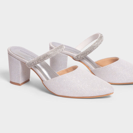 Women Embellished Party Block Mules