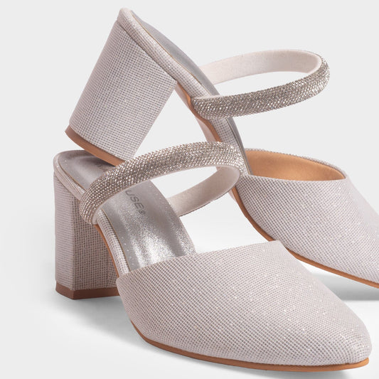 Women Embellished Party Block Mules