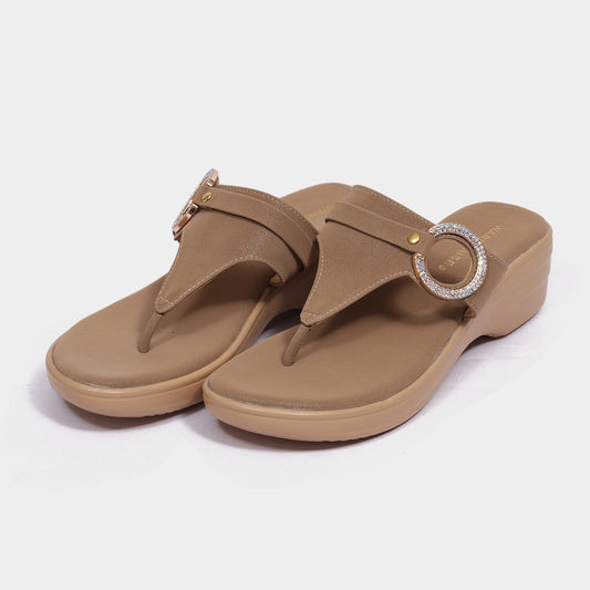 Round Buckle Chappal for Women