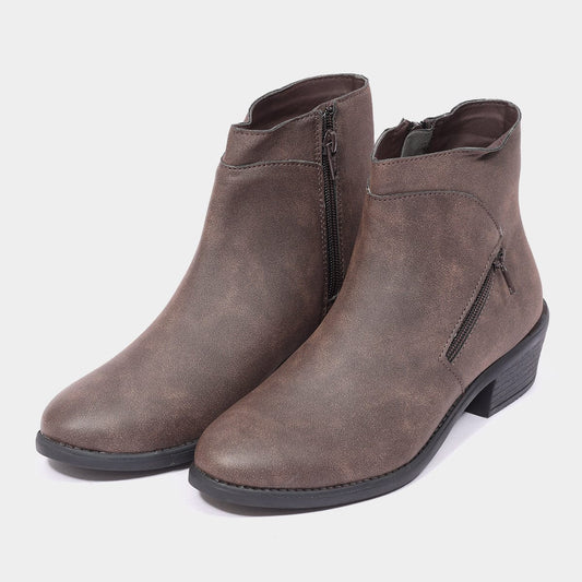 Suede Side Zip Chelsea Boot for Women