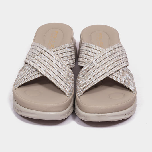 Cross-Strap Slides for Women with Comfort Sole