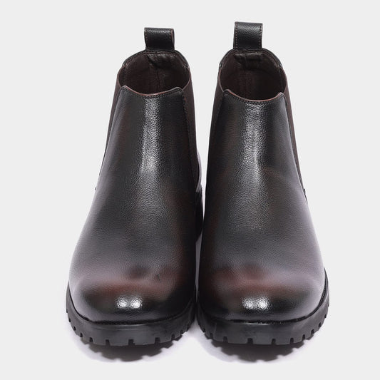 Chunky Sole Slip On Chelsea Boots for Men