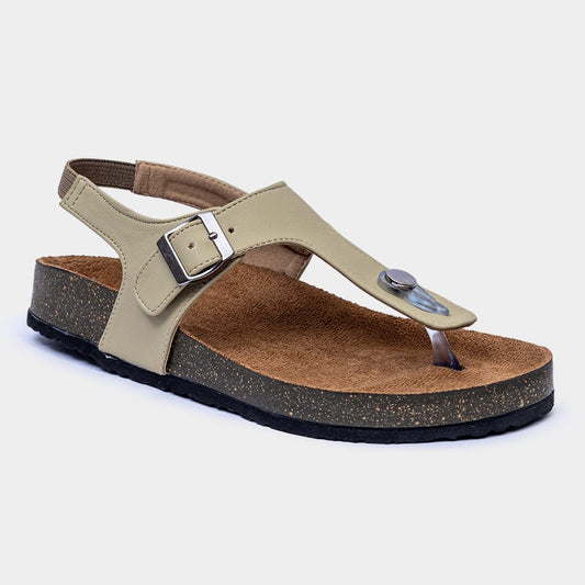 Women T-Strap Flats With Backstrap