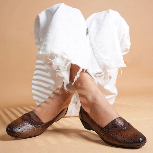 Dual Ton Leather Belly for Women