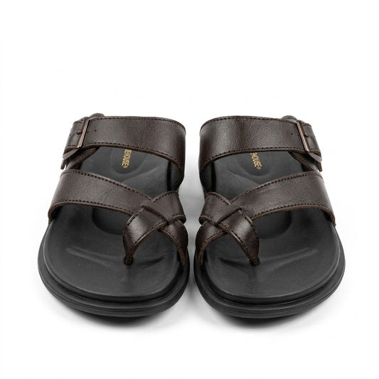 Cross-Strap Buckle Chappal for Men