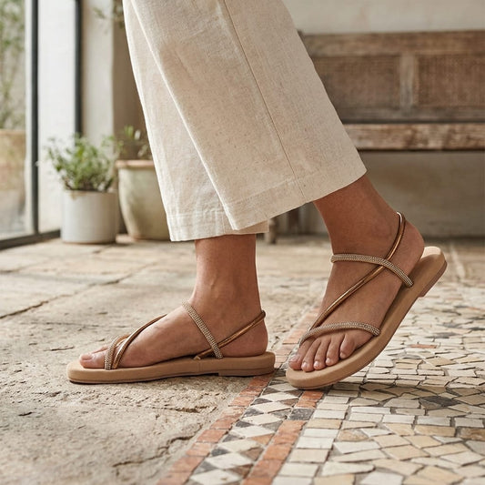 Shiny strap Flats for Women