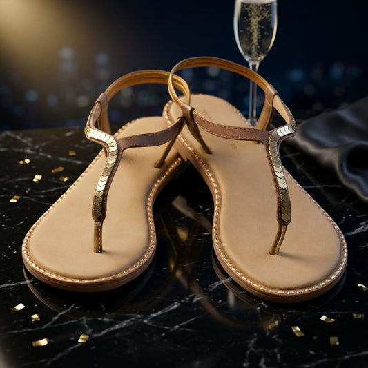 Nude Minimal Flat Daily Sandal for Women