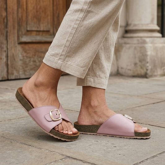 Single Buckle Flat Slider for Women