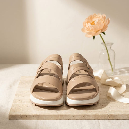 Adjustable PU Slide for Women