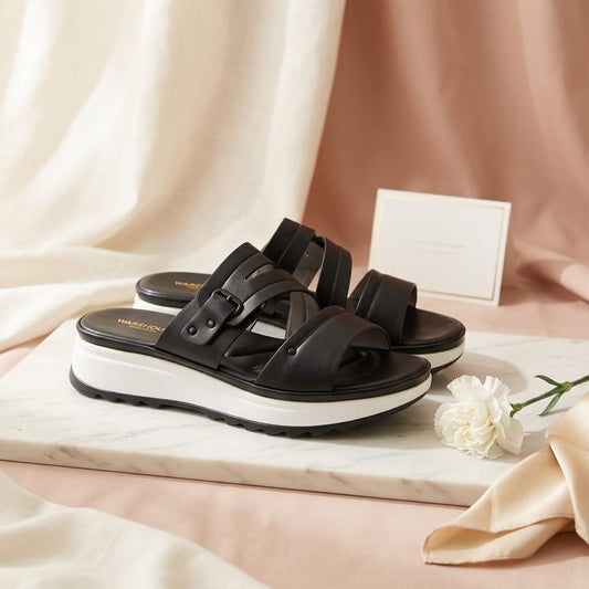 Adjustable PU Slide for Women