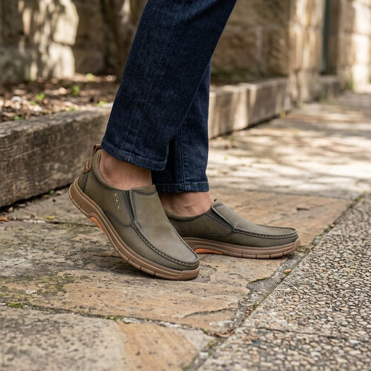 Suede Slip On Semi-formal Shoe for Men with Sport Sole