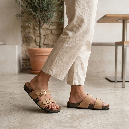Double Buckle Flats for Women