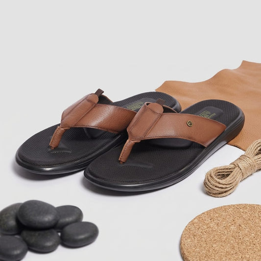 Zillionaire Leather Air Perforation Slipper for Men
