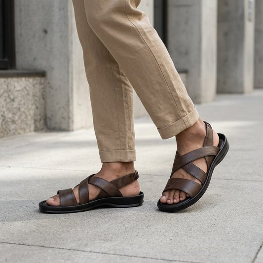 Zillionaire Elastic Leather Sandal for Men