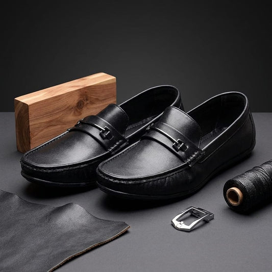 Black Wide Feet Dailywear Loafer for Men