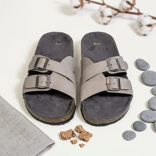 Dual Buckle Flat Slider for Women