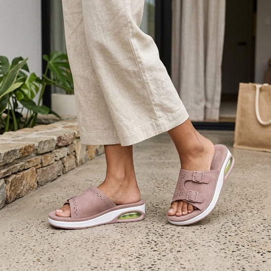 Air Cushion Open Slide for Women