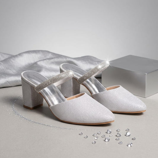 Partywear Mule for Women – Front View | Warehouse Footwear