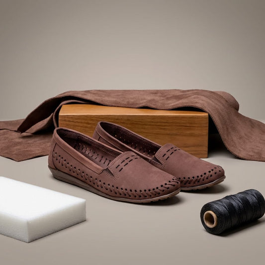 Velvet Suede Slip On Belly for Women