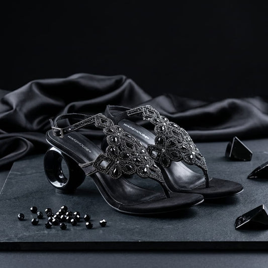 Noir Buckle Stiletto High Heel for Women