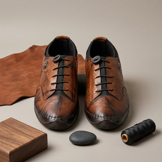 Zillionaire Push Button Textured Shoe for Men