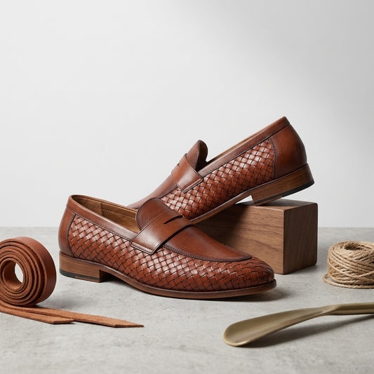 Giovano Moreti Almond Toe Leather Shoe for Men