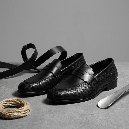 Giovano Moreti Almond Toe Leather Shoe for Men