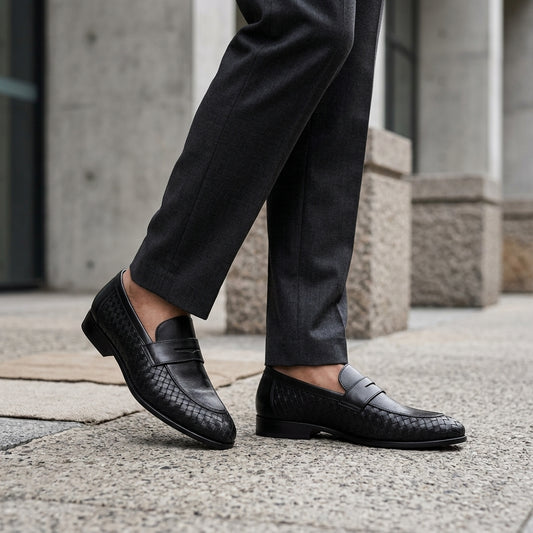 Giovano Moreti Almond Toe Leather Shoe for Men