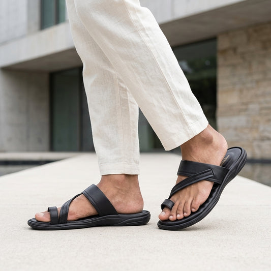 Comfortable Toe Ring Cushioned Chappal for Men