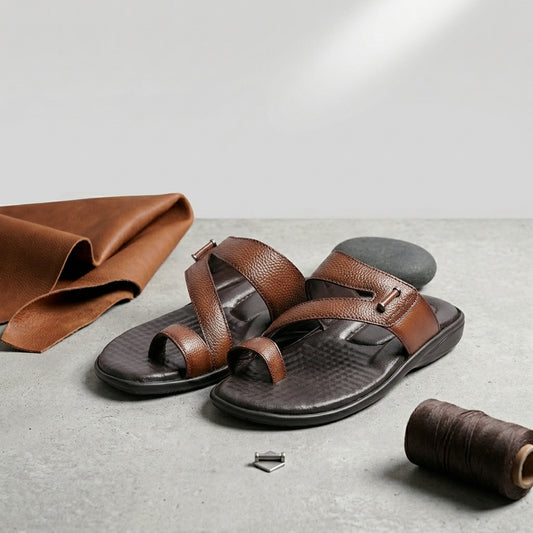 Zillionaire Cushioned Leather Chappal for Men