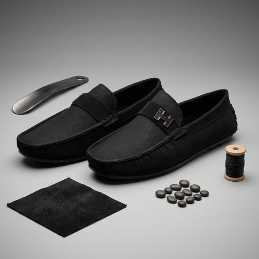 Flexible H Shaped Buckle Loafer for Men