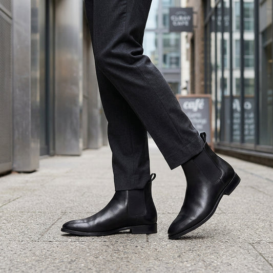 Givano Moreti High Ankle/Leather Chelsea Boots for Men