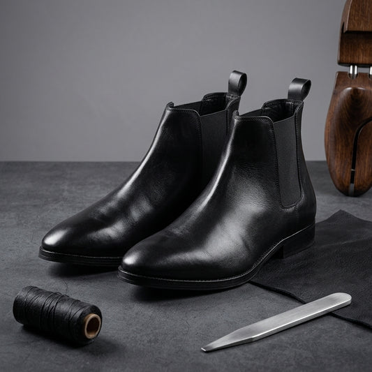 Givano Moreti High Ankle/Leather Chelsea Boots for Men