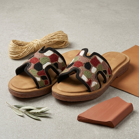 Embroidered Slider for Women