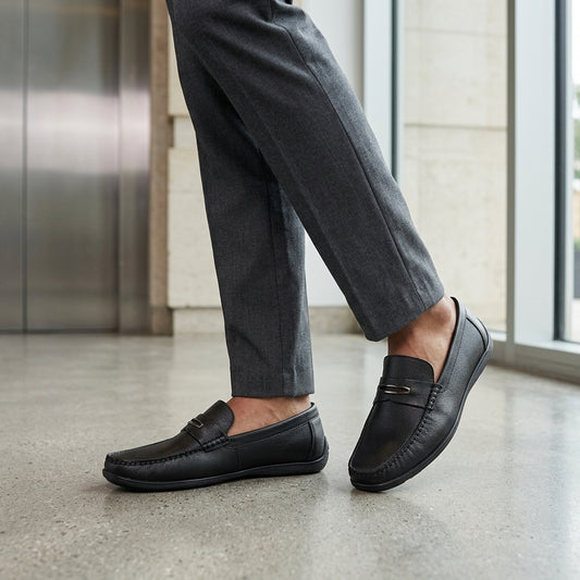 Genuine Leather Penny Loafers for Men