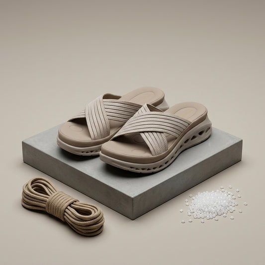 Cross-Strap Slides for Women with Comfort Sole