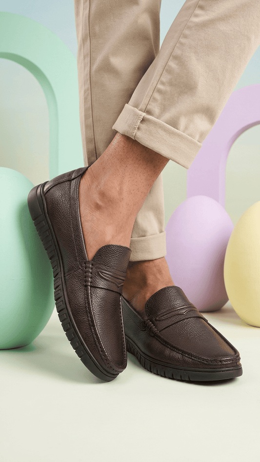 Giovano Moreti Magic Button Primium Leather Loafer for Men