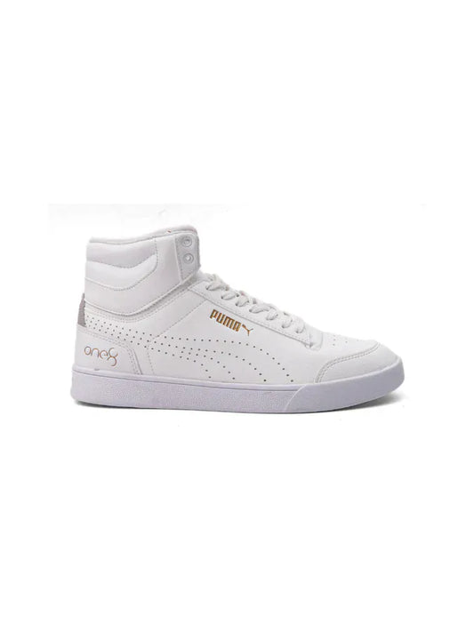 Puma White Sports Shoes For Men Shuffle Mid One8 Better V3
