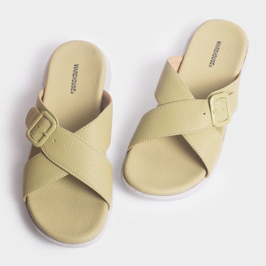 Cross Strap Flats for Women – Back View | Warehouse Footwear