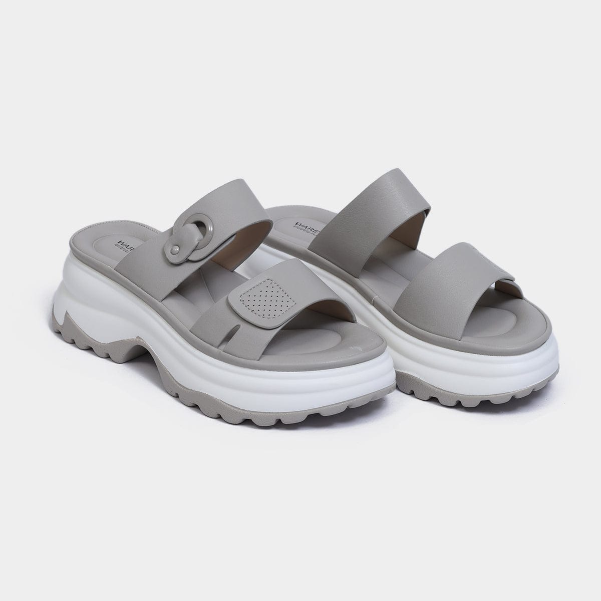 Open Toe PU Slip Slide for Women
