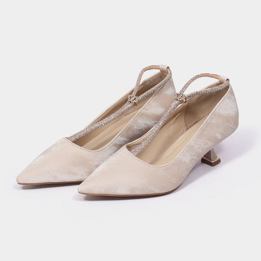 Women Diamond Strap Heels