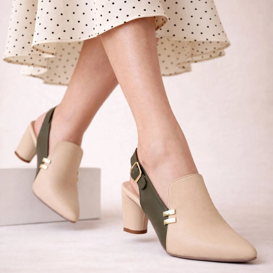 Dual Shade Pointed Wedge Heel for Women