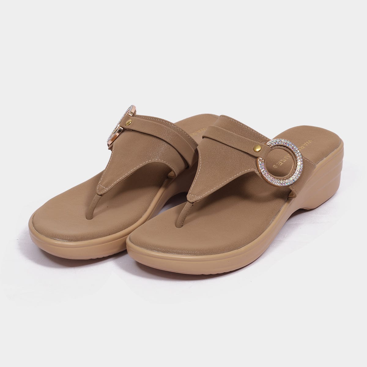Round Buckle Chappal for Women