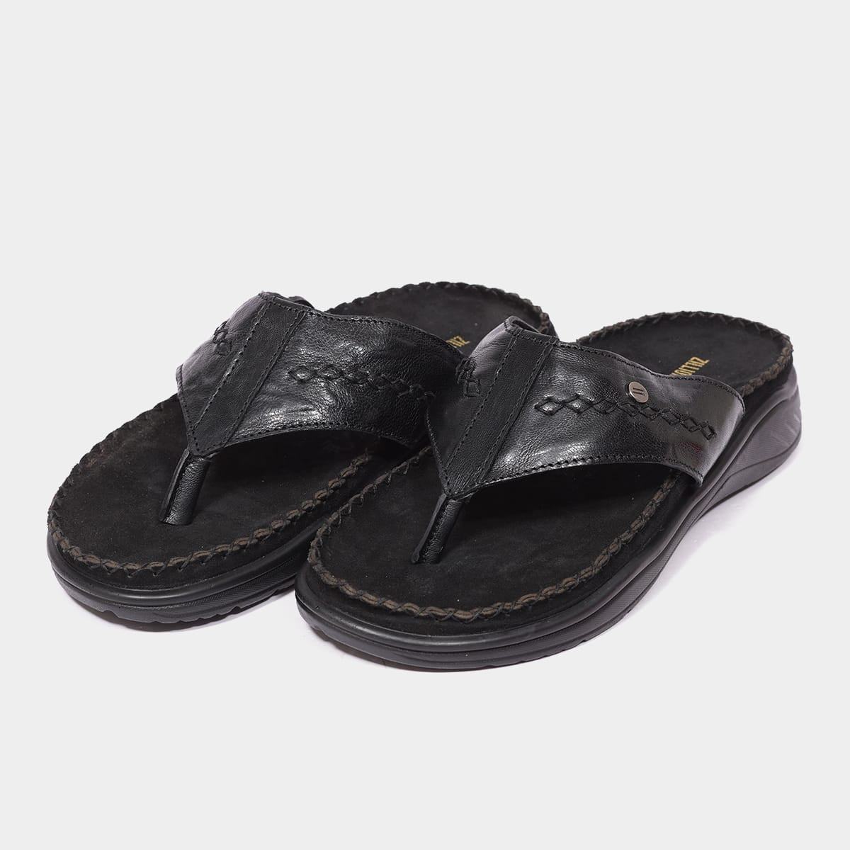 Zillionaire Leather Hand-Stitched Casual Chappal for Men