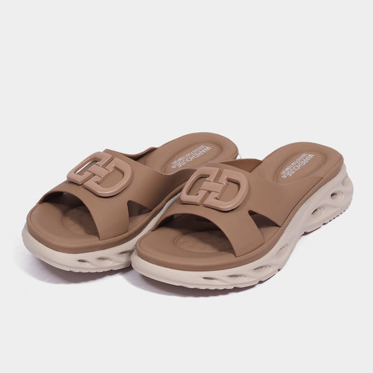 Women Wave Sole Sliders