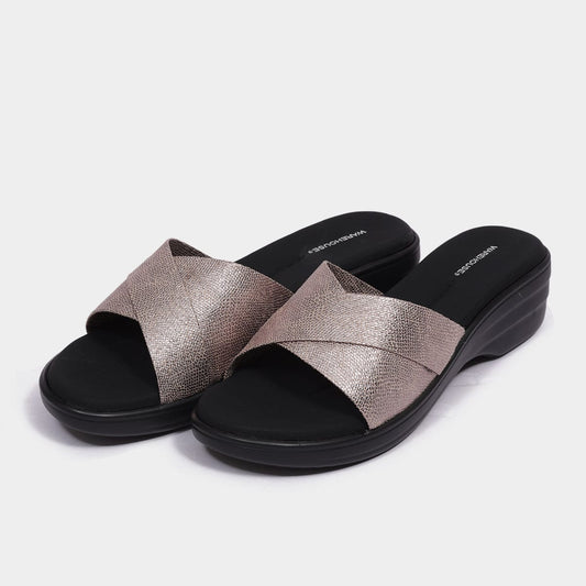 Petal Plain Slip Flat Slipper for Women
