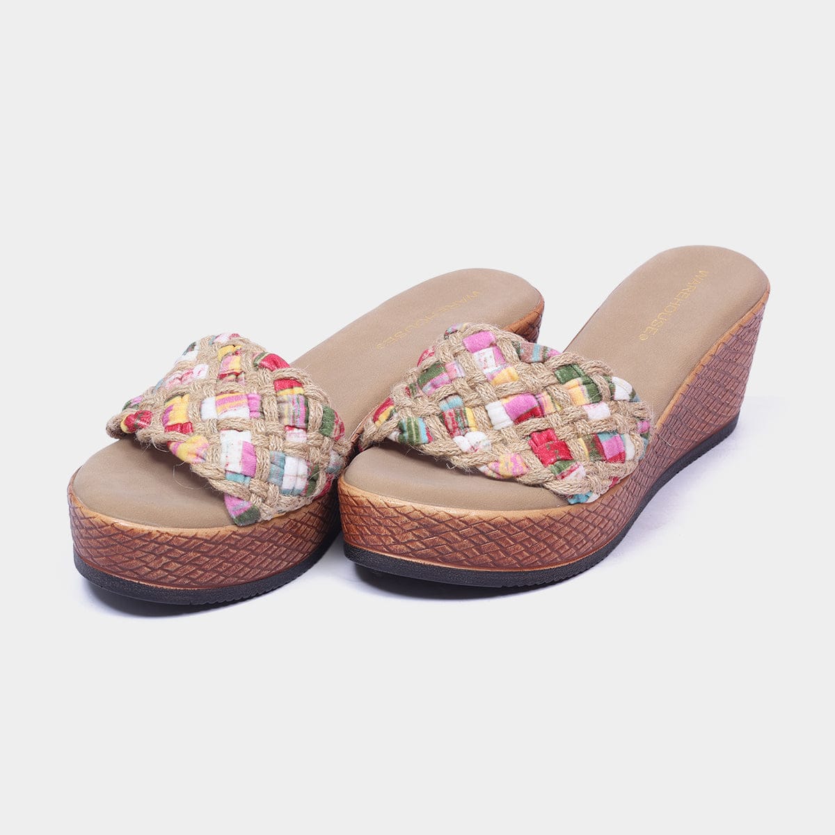 Floriana Tan Canvas Slide Sandal for Women