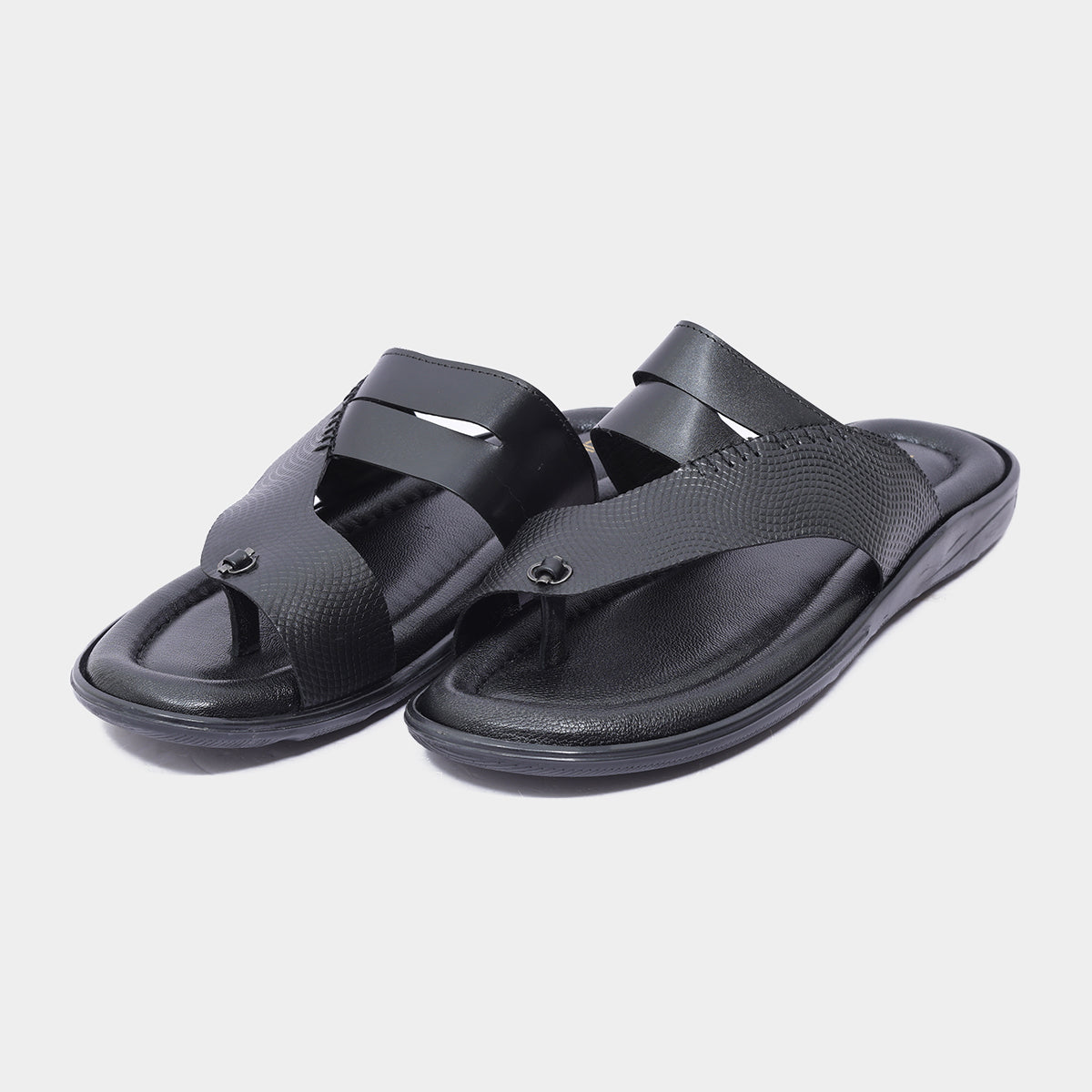 Men's Black Cross Strap Sandals112SI